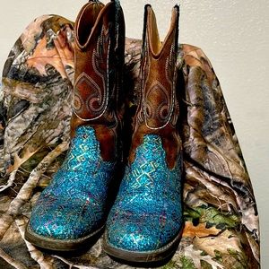 Girls roper glitter boots